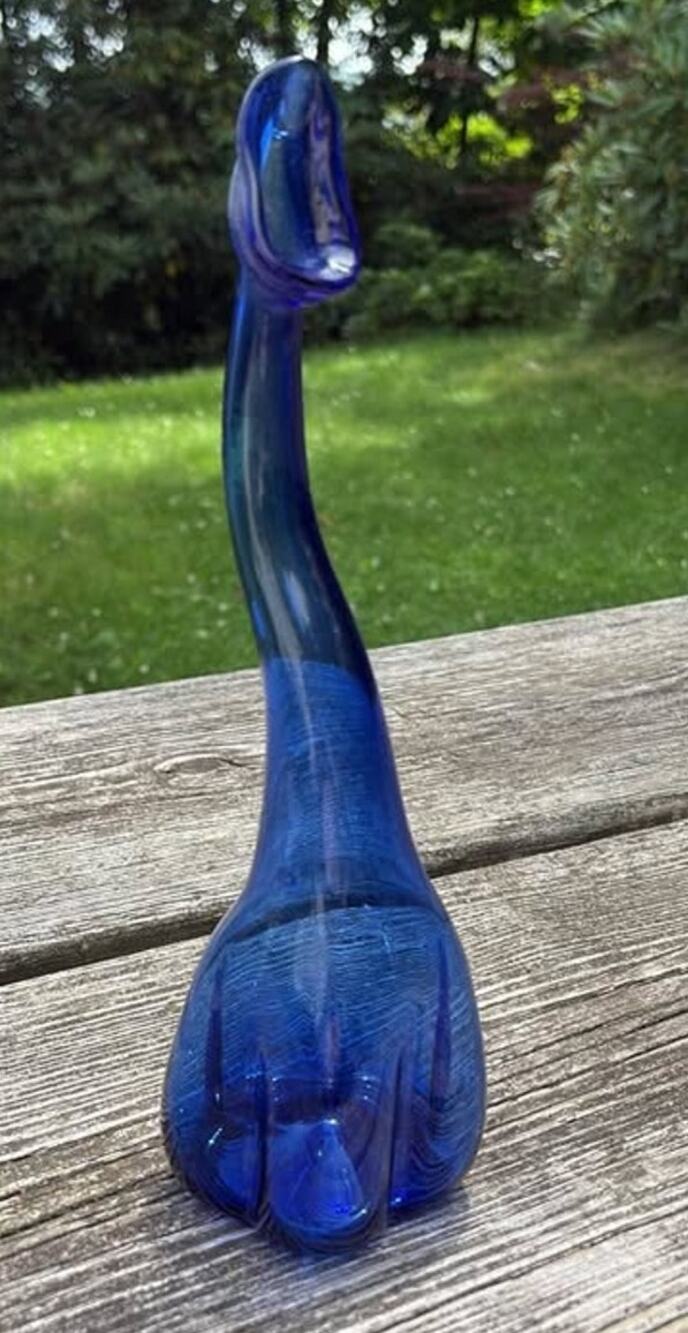 Persian handblown cobalt blue tear catcher